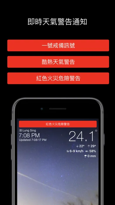 Tangkapan skrin Hong Kong Weather