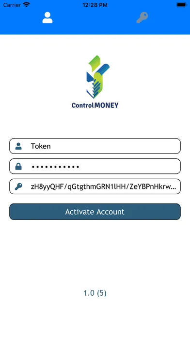 Tangkapan layar Control Money Token