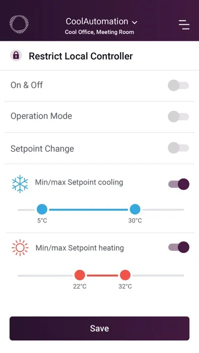 Ảnh chụp màn hình của Professional Control App