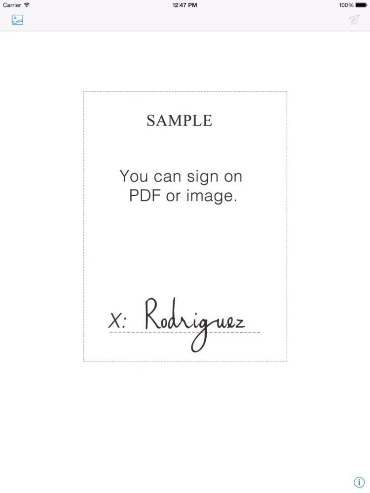 Tangkapan layar SignPen - Handwriting Signature iPad 