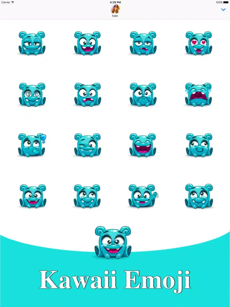 Cute Kawaii Emoji iPad 应用截图