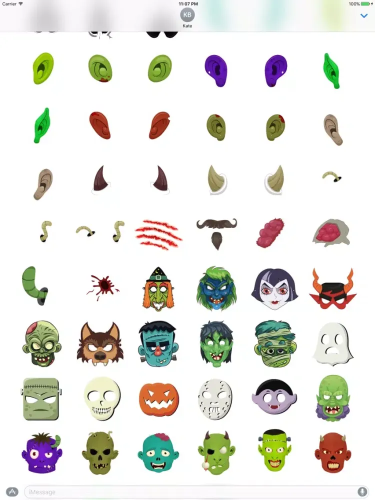 Скриншоты Halloween - Funny and Scary Stickers for Messages iPad 