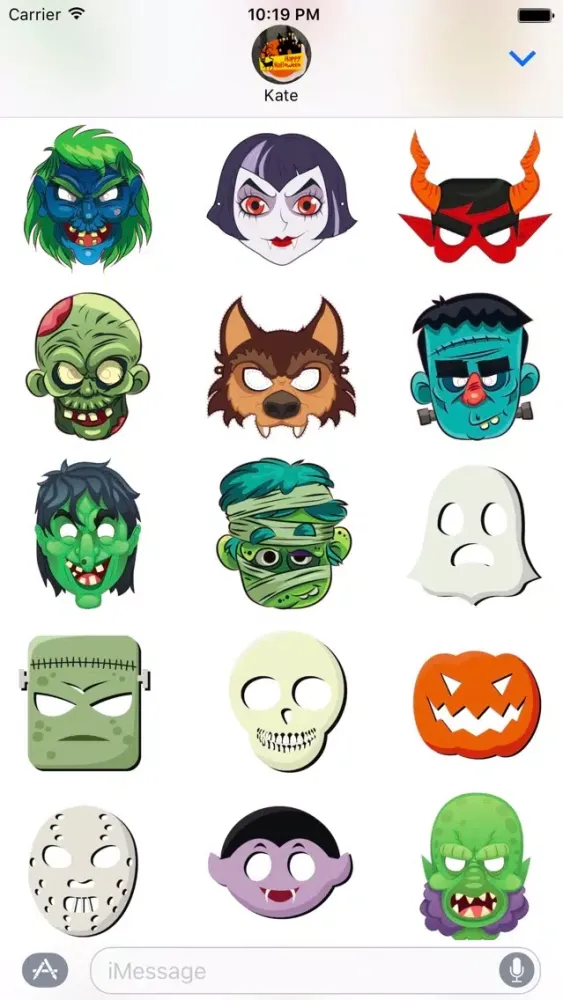 Скриншоты Halloween - Funny and Scary Stickers for Messages