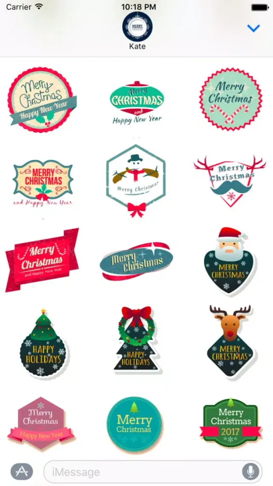 Zrzuty ekranu Merry Christmas & Happy New Year 2017 - Stickers
