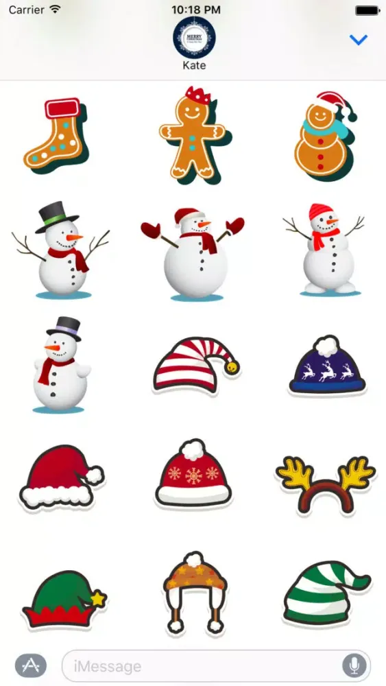 Zrzuty ekranu Merry Christmas & Happy New Year 2017 - Stickers