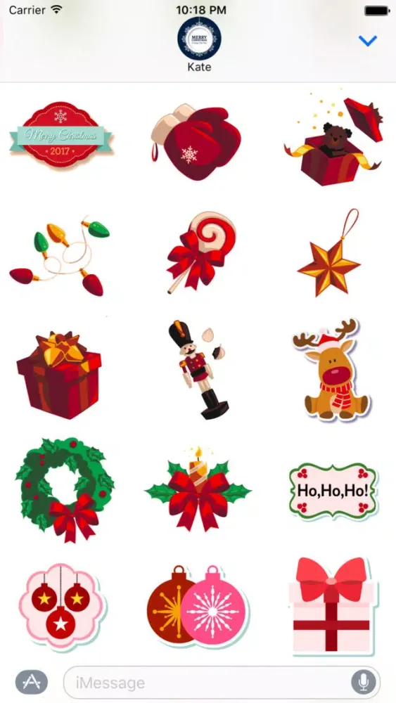 Zrzuty ekranu Merry Christmas & Happy New Year 2017 - Stickers