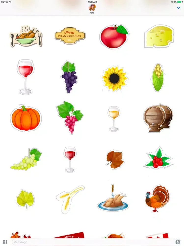 Capturas de pantalla de Happy Thanksgiving Stickers! iPad 