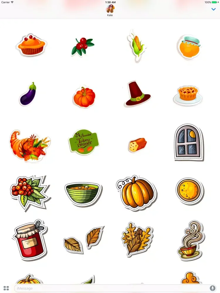 Capturas de pantalla de Happy Thanksgiving Stickers! iPad 