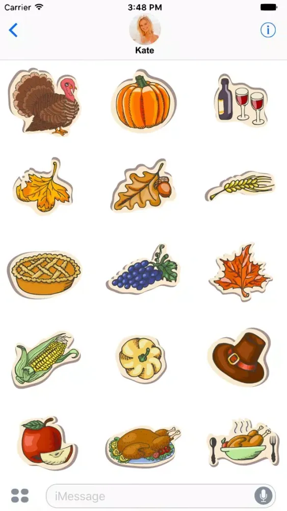 Capturas de pantalla de Happy Thanksgiving Stickers!