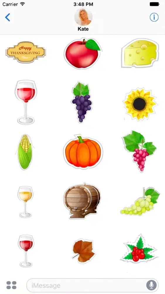 Capturas de pantalla de Happy Thanksgiving Stickers!