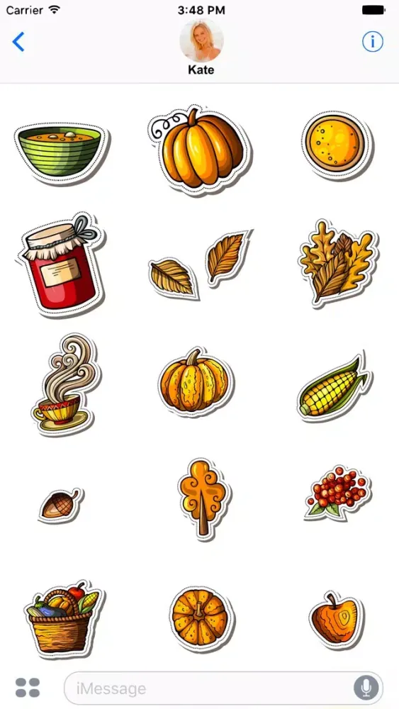 Capturas de pantalla de Happy Thanksgiving Stickers!