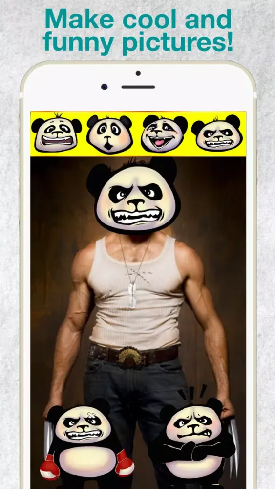 Ảnh chụp màn hình của Panda Emoji - Add Cool Emoticon Stickers to your Pictures