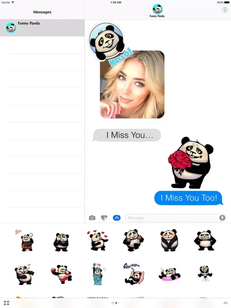 Capturas de pantalla de Funny Panda Stickers iPad 