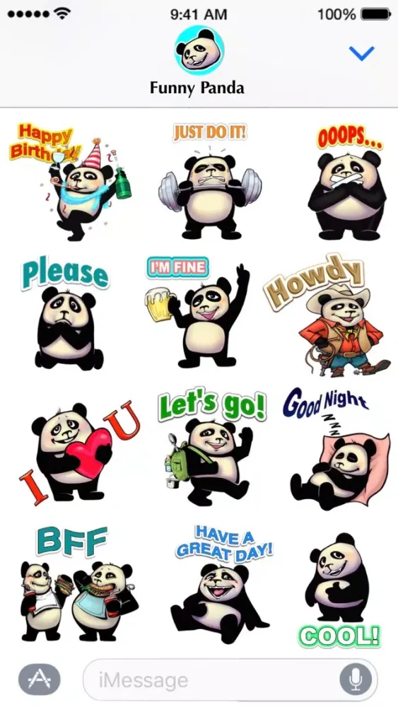 Capturas de pantalla de Funny Panda Stickers