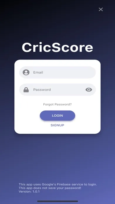 Tangkapan skrin CricScore -Cricket Scoring App