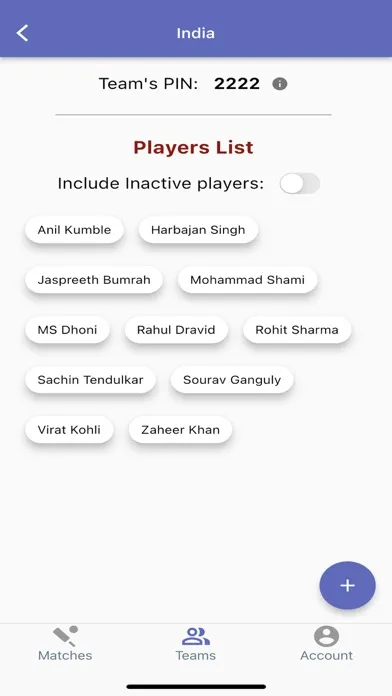 Tangkapan skrin CricScore -Cricket Scoring App