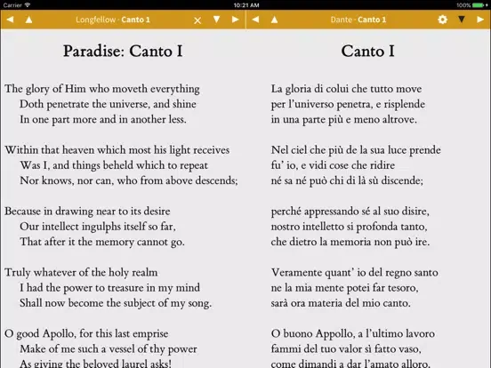 Ảnh chụp màn hình của Cross Dante Paradiso iPad 