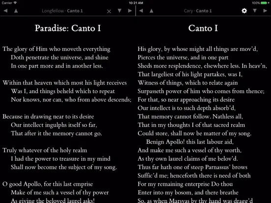 Ảnh chụp màn hình của Cross Dante Paradiso iPad 