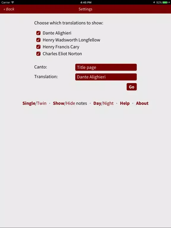 Cross Dante Purgatorio iPad  スクリーンショット