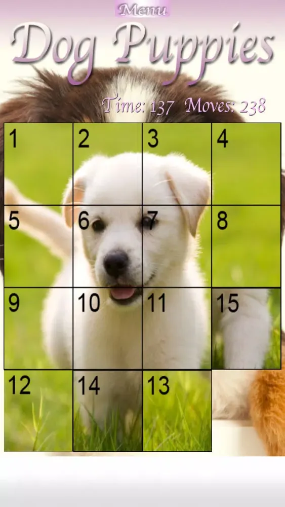Ảnh chụp màn hình của Dog Puppies HD