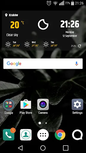 صور Simple weather & clock widget