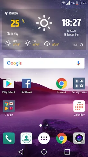 صور Simple weather & clock widget