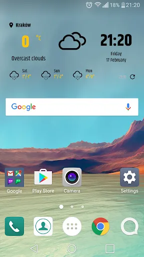 صور Simple weather & clock widget