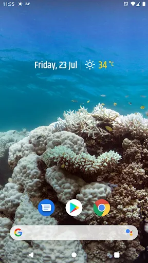 صور Simple weather & clock widget