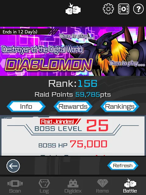 Screenshot di digimon vb lab