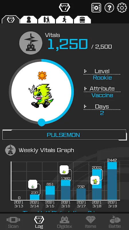 Screenshot di digimon vb lab