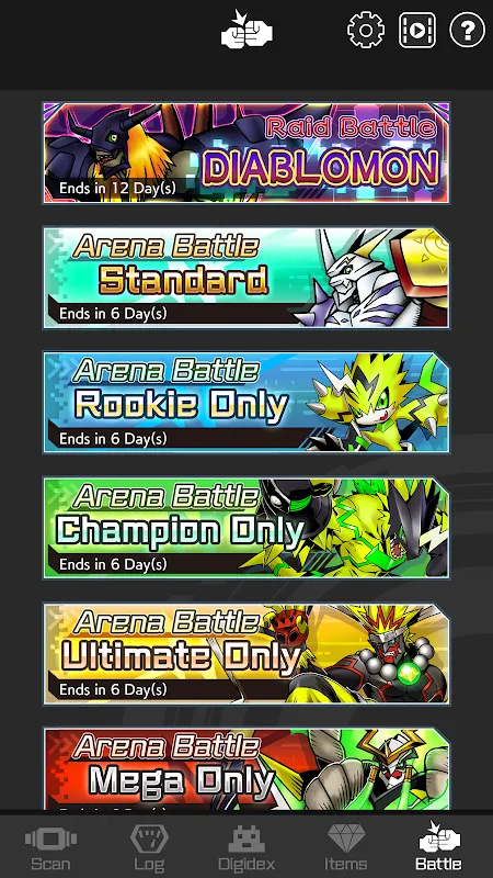 Screenshot di digimon vb lab