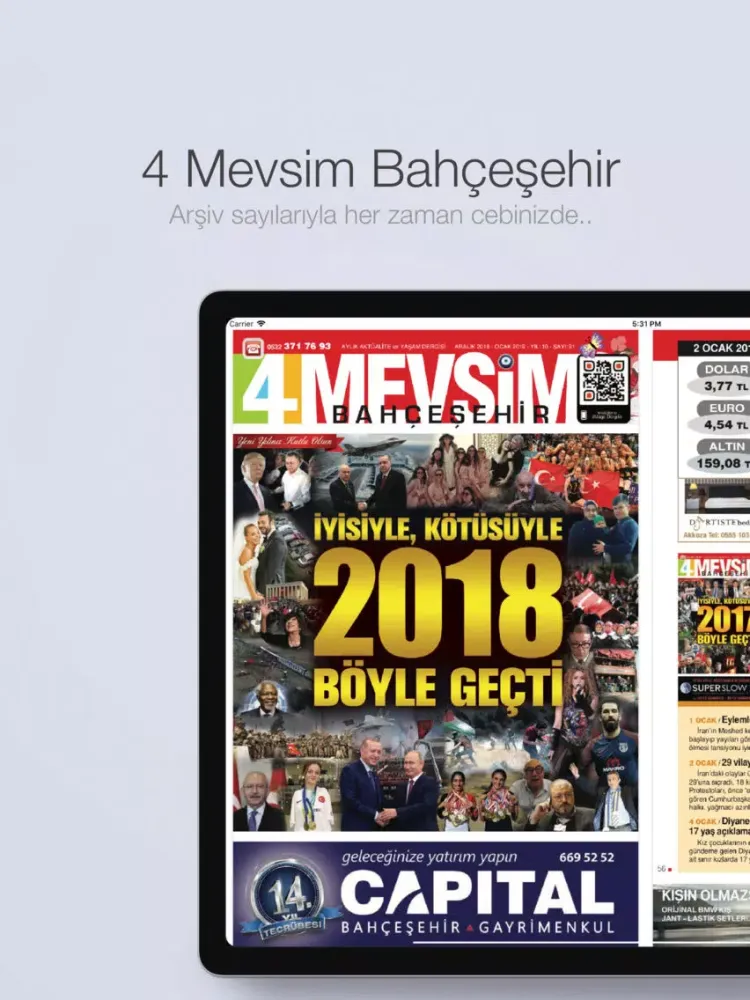 Tangkapan layar 4 Mevsim Bahçeşehir iPad 