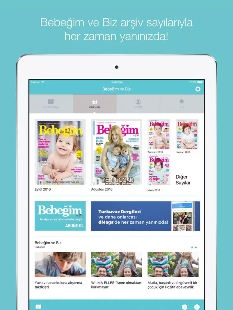 Tangkapan skrin Bebeğim ve Biz iPad 