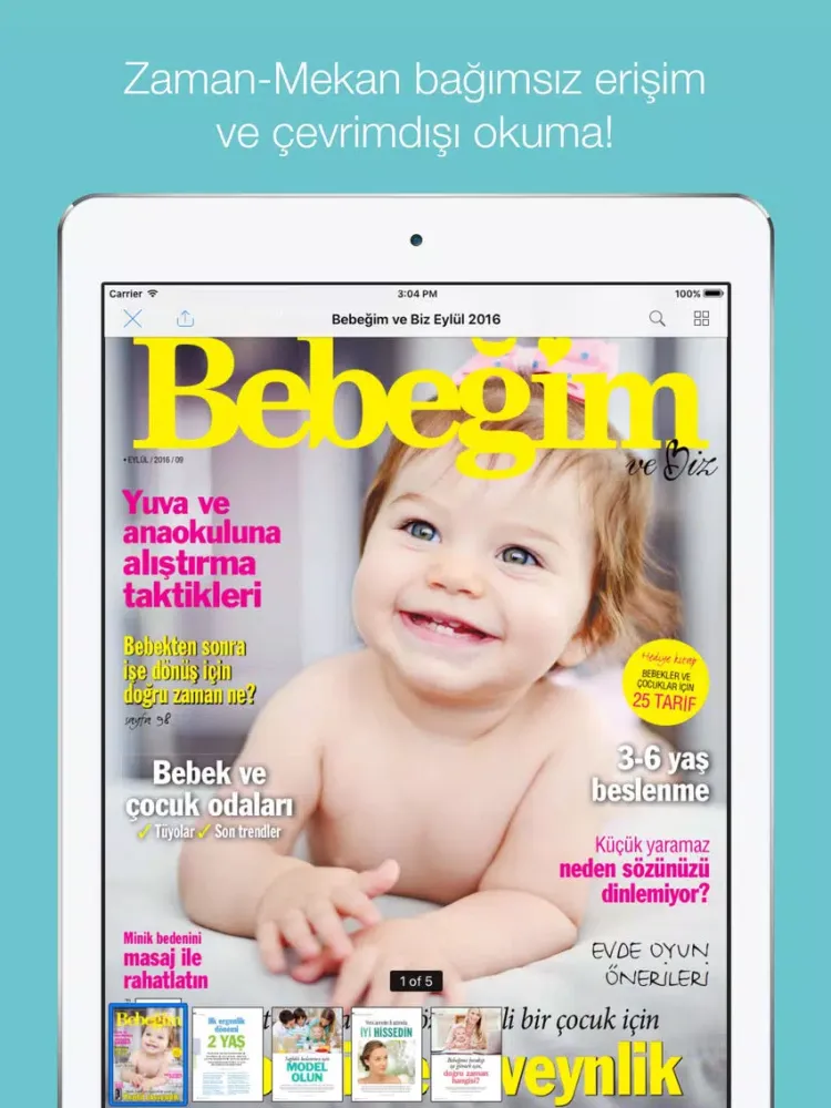 Tangkapan skrin Bebeğim ve Biz iPad 