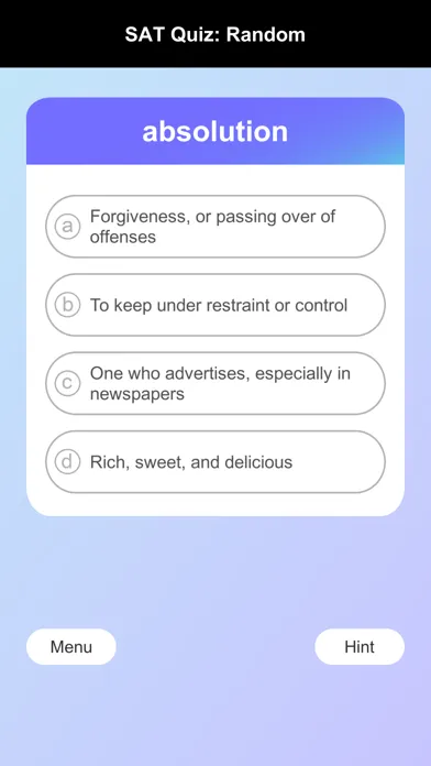 SAT Words Quiz应用截图