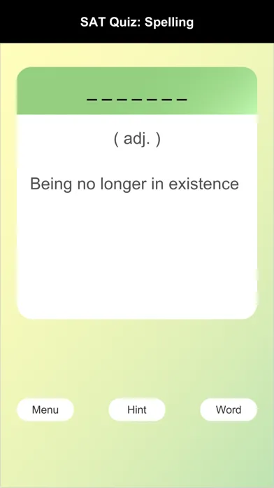 SAT Words Quiz应用截图