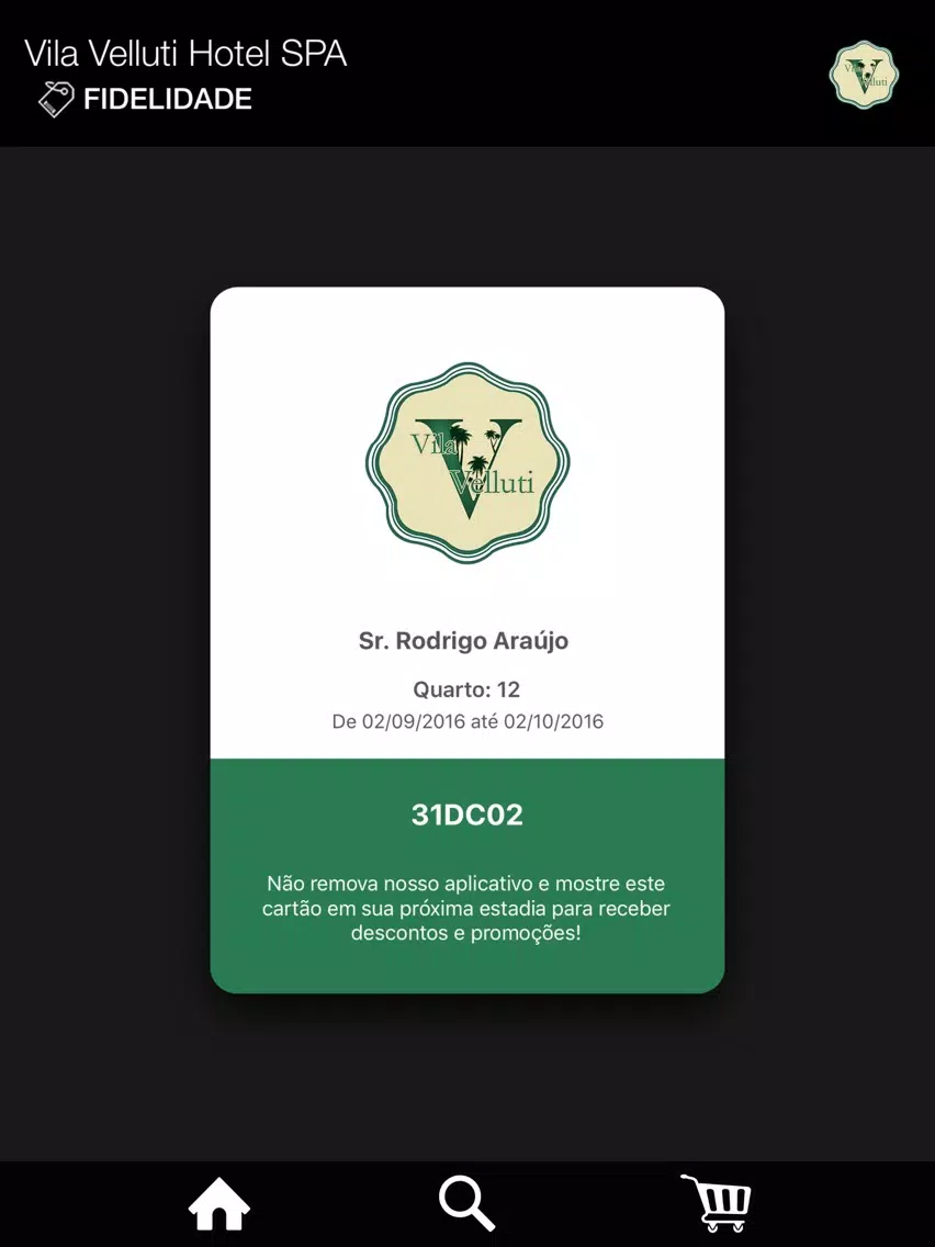 Tangkapan skrin Vila Velluti iPad 