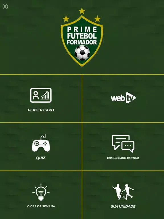 Tangkapan layar PRIME Futebol Formador - Aluno iPad 