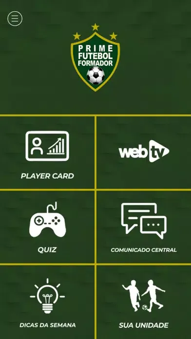 Tangkapan layar PRIME Futebol Formador - Aluno