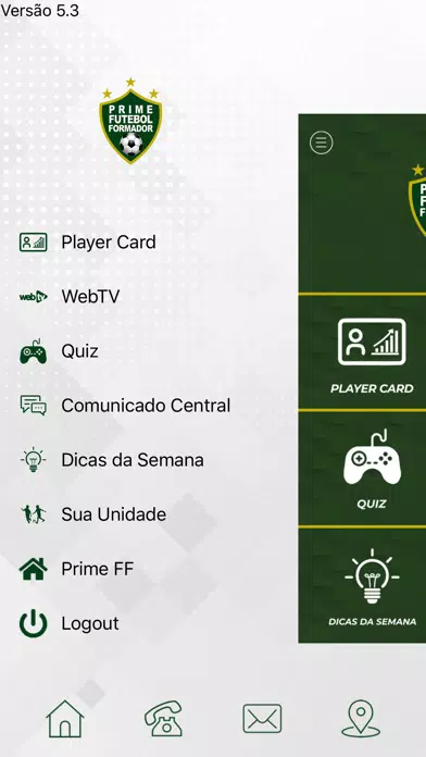 Tangkapan layar PRIME Futebol Formador - Aluno