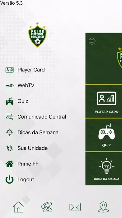 Tangkapan layar PRIME Futebol Formador - Aluno