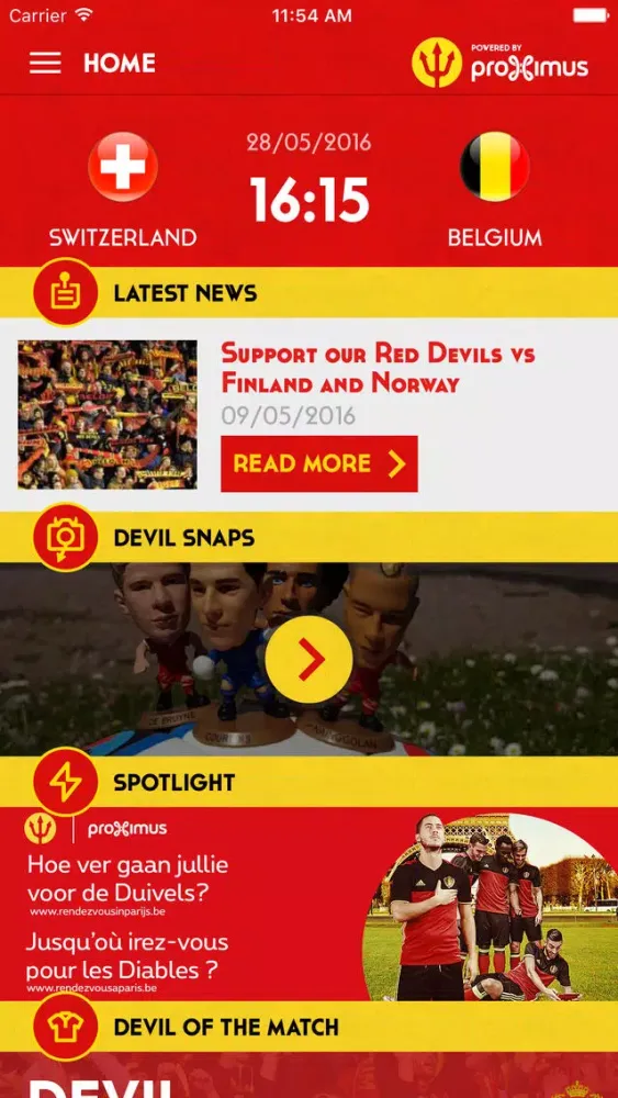 Belgian Red Devils by Proximus Screenshots