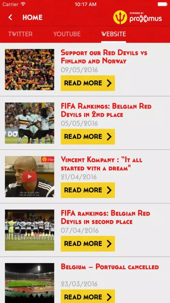 Belgian Red Devils by Proximus Screenshots