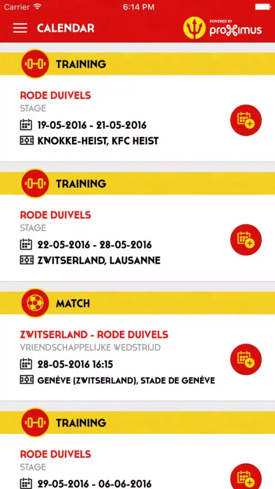 Belgian Red Devils by Proximus Screenshots