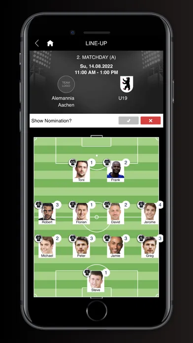 Capturas de tela do easy2coach Team Manager