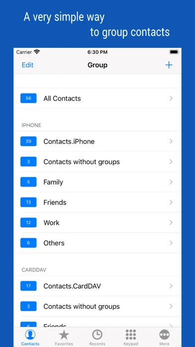 iContacts+: Contact Group Tool 스크린샷