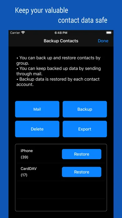 iContacts+: Contact Group Tool 스크린샷