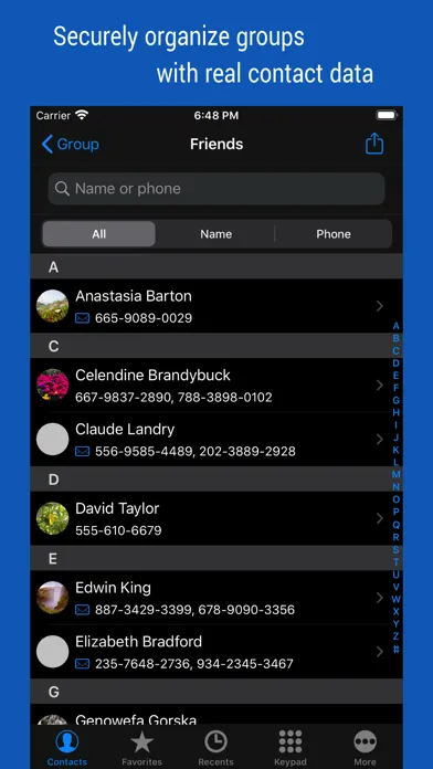 iContacts+: Contact Group Tool 스크린샷