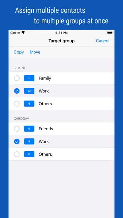 iContacts+: Contact Group Tool 스크린샷