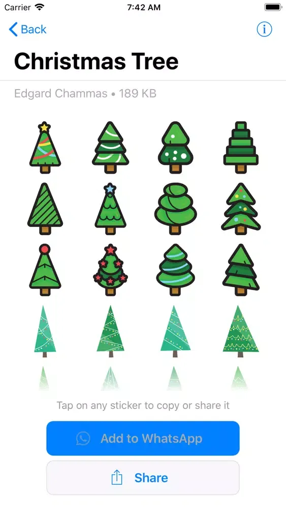 Ảnh chụp màn hình của Xmas Stickers, Merry Christmas